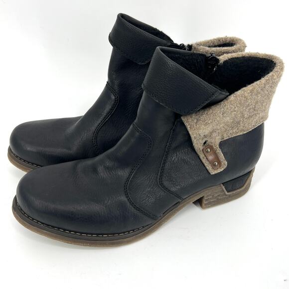 Rieker Womens Ankle Boot Black Euro Size 41 - Picture 1 of 8